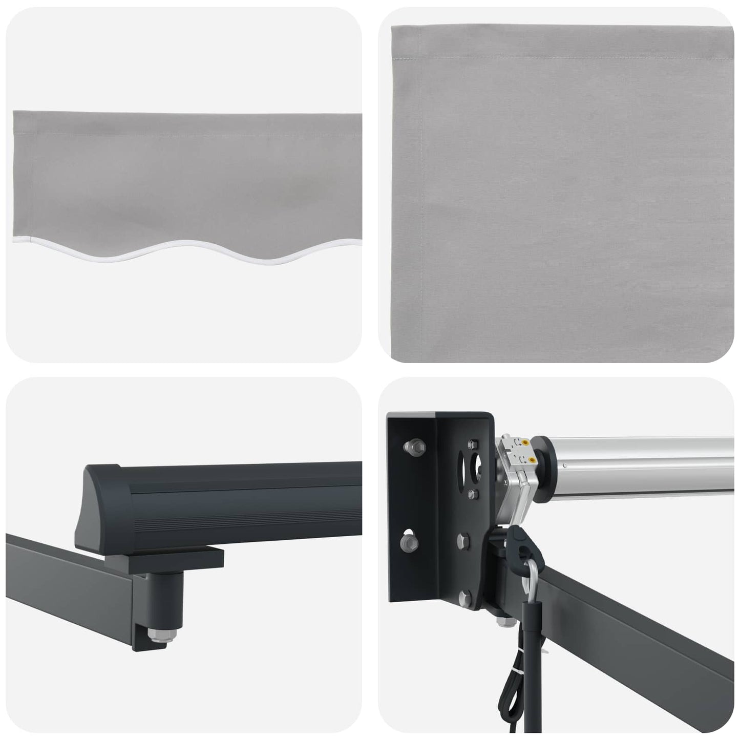 Markise Hellgrau 300 x 250 x 165 cm Polyester