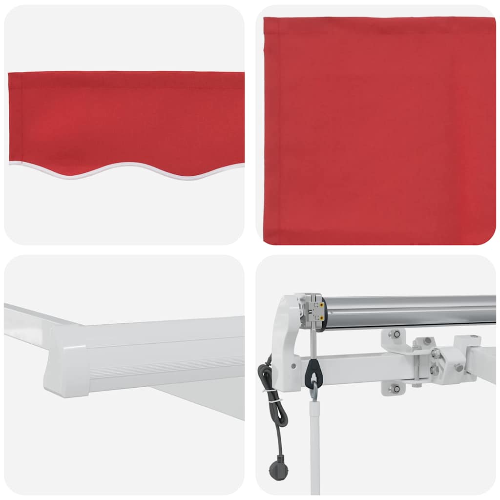 Elektrische ausziehbare Markise Rot 300 x 250 cm