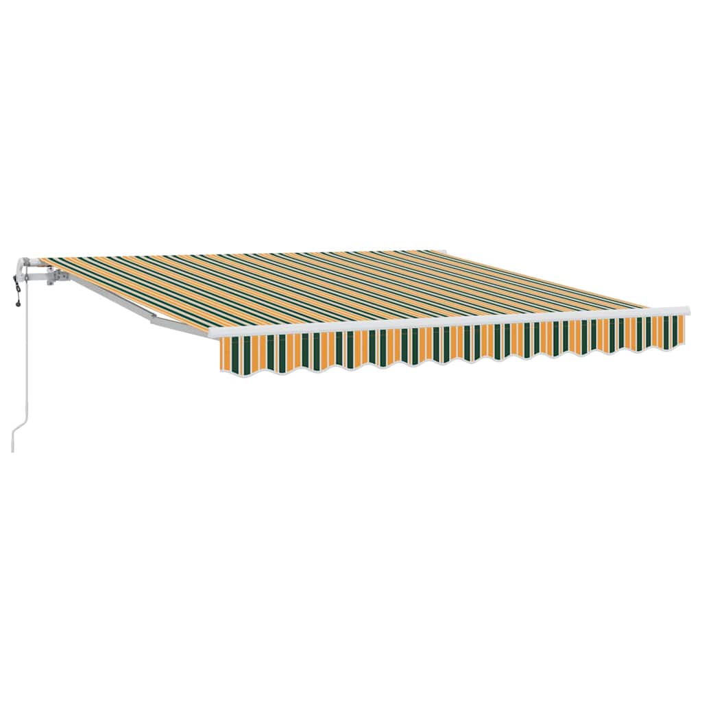 Elektrische ausziehbare Markise Grün und Gelb 300 x 250 cm