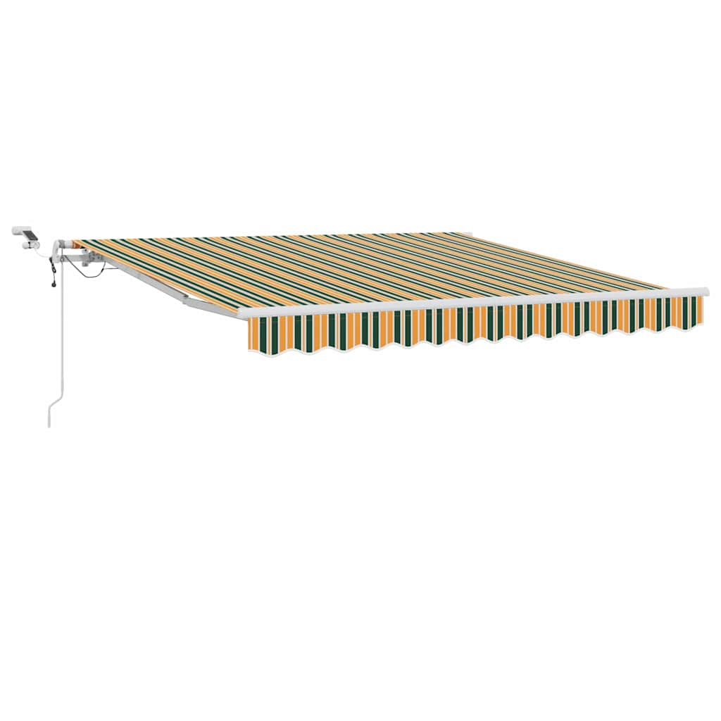 Einziehbare Markise Grün und Gelb 300 x 250 cm