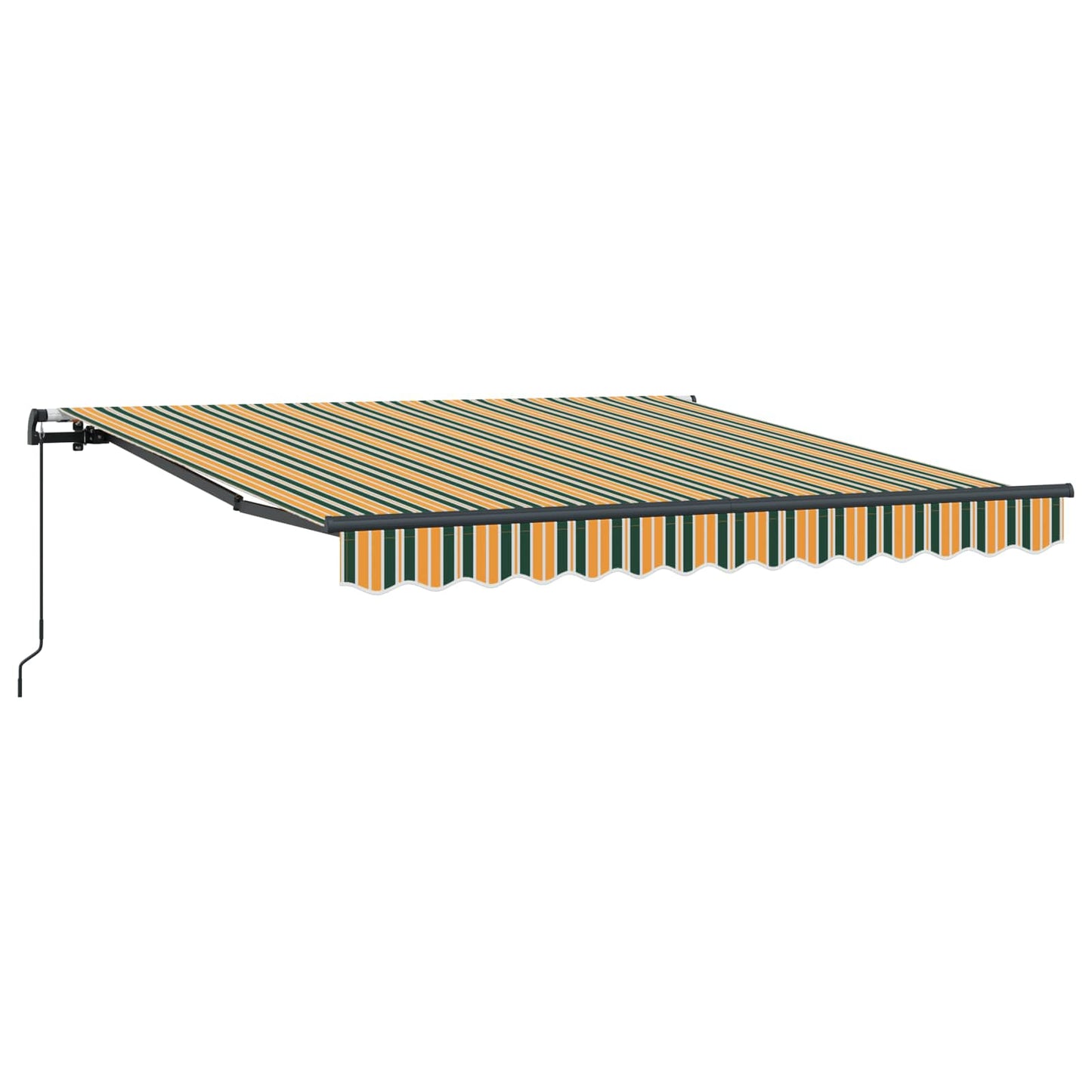 Einziehbare Markise Grün und Gelb 300 x 250 cm