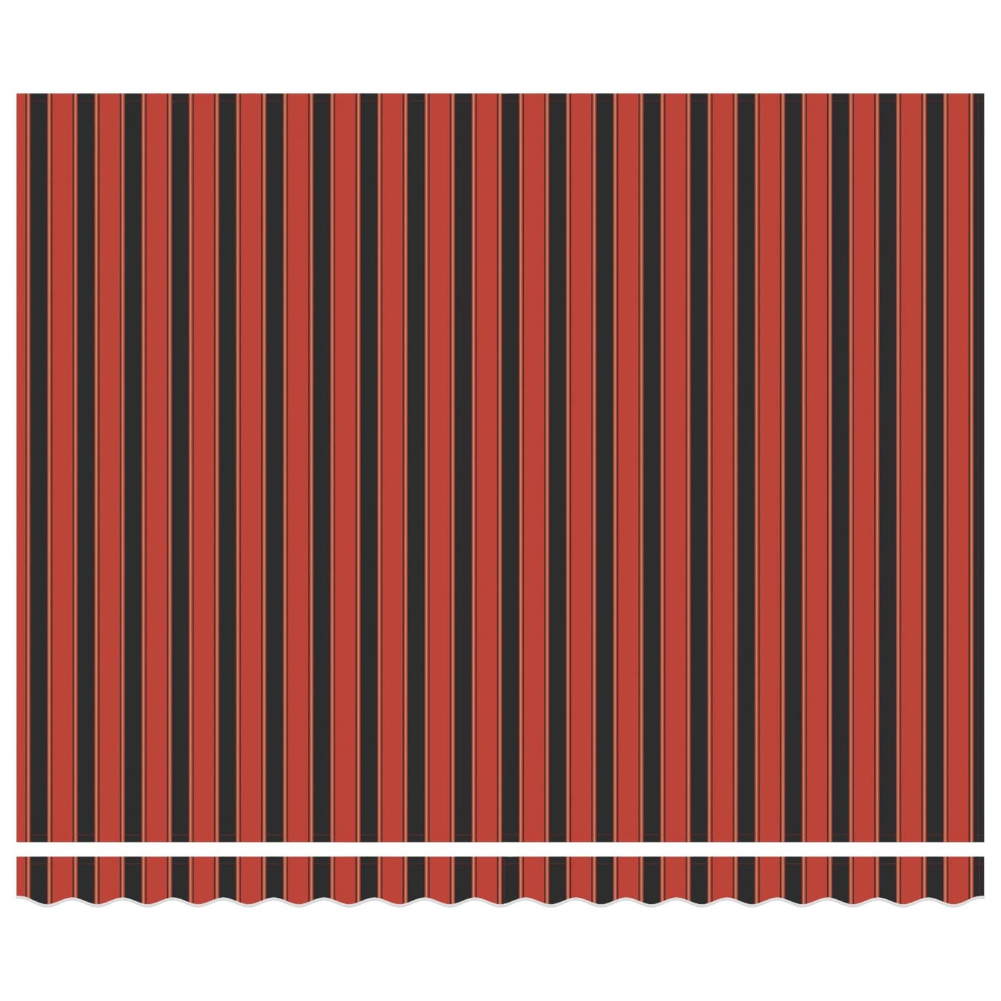 Einziehbare Markise Rot und Schwarz 350 x 250 cm Stoff