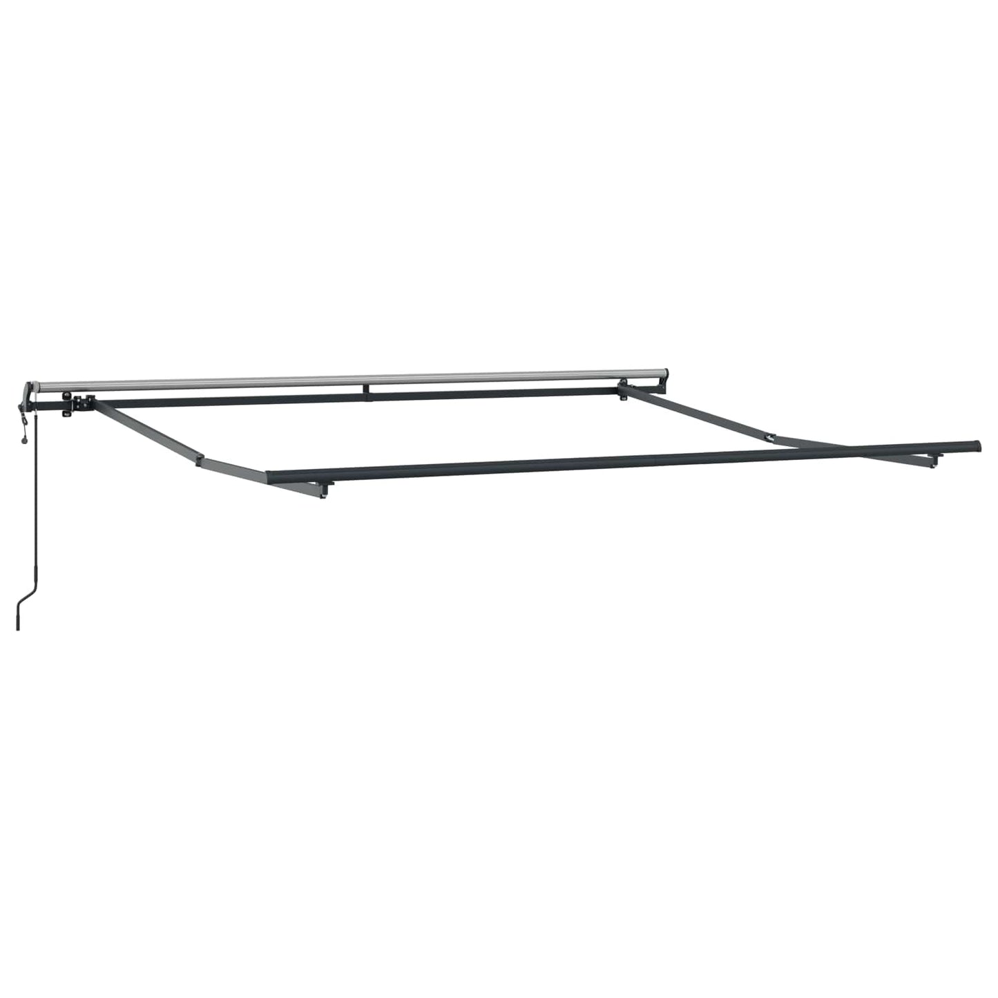 Einziehbare Markise Rot und Schwarz 350 x 250 cm
