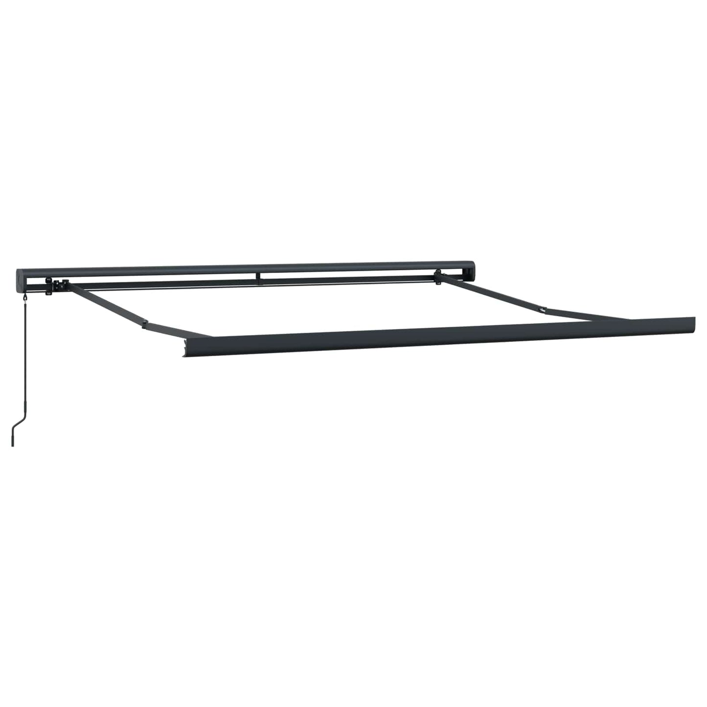 Einziehbare Markise Rot und Weiß 350 x 250 cm Stoff und Metall