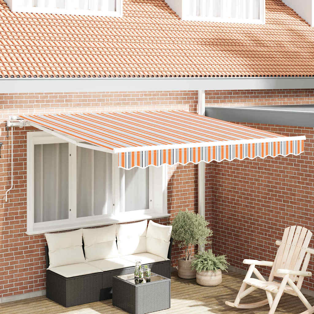 Elektrische ausziehbare Markise Mehrfarbig 350 x 250 cm