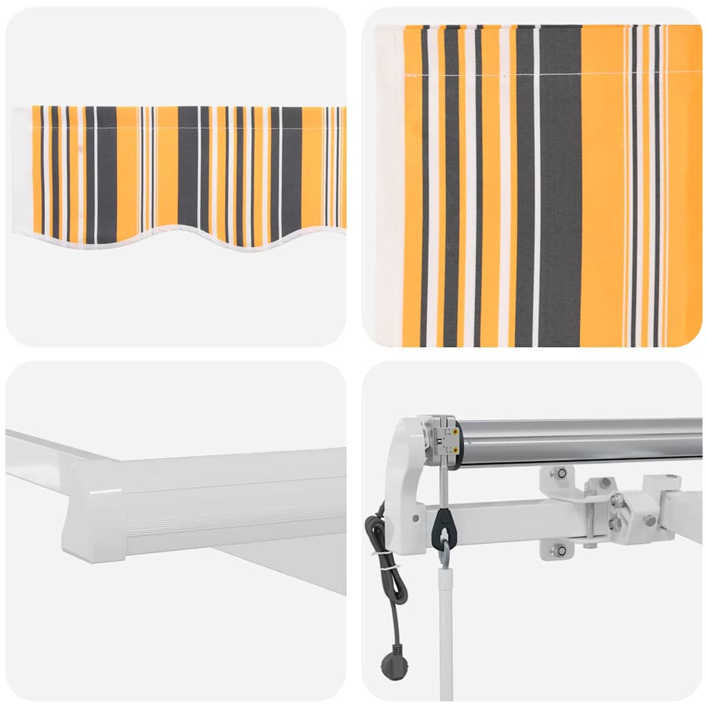 Elektrische ausziehbare Markise Mehrfarbig 350 x 250 cm
