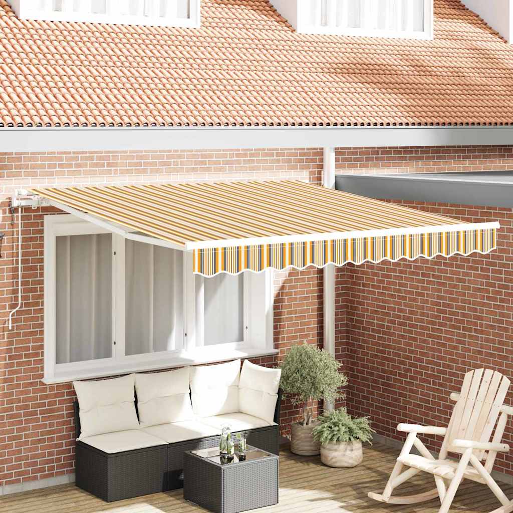 Elektrische ausziehbare Markise Mehrfarbig 350 x 250 cm