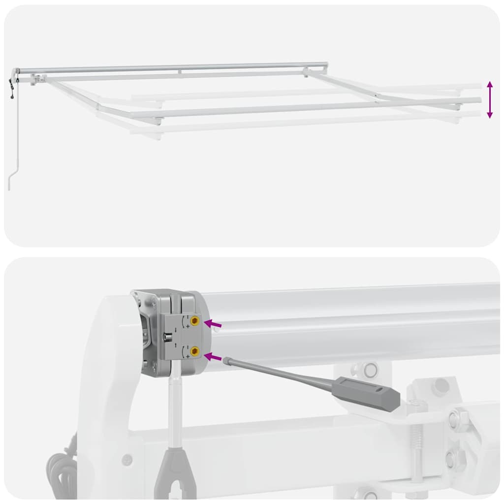 Elektrische ausziehbare Markise Mehrfarbig 350 x 250 cm