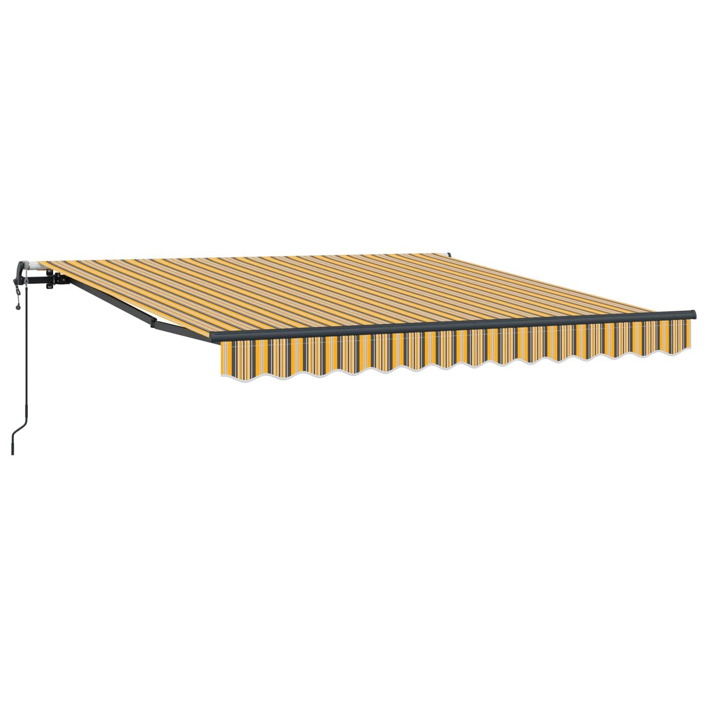 Einziehbare Markise Mehrfarbig 350 x 250 cm Stoff und Aluminium
