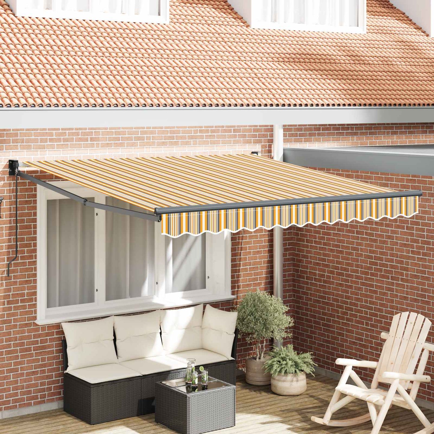 Einziehbare Markise Mehrfarbig 350 x 250 cm