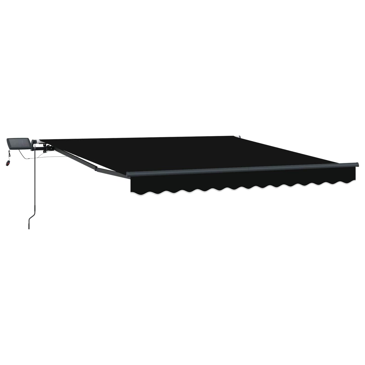 Einziehbare Markise Schwarz 350 x 250 cm Stoff