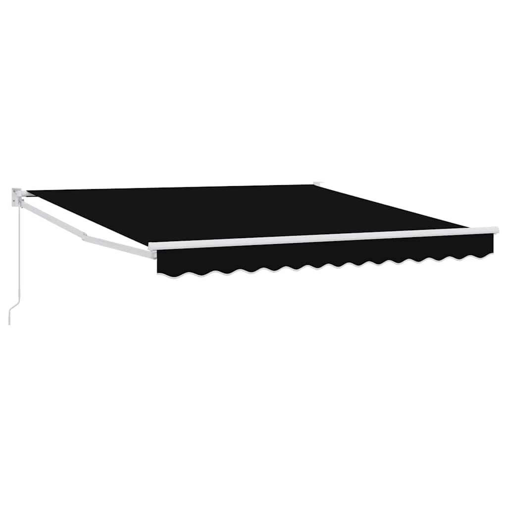 Einziehbare Markise Schwarz 350 x 250 cm