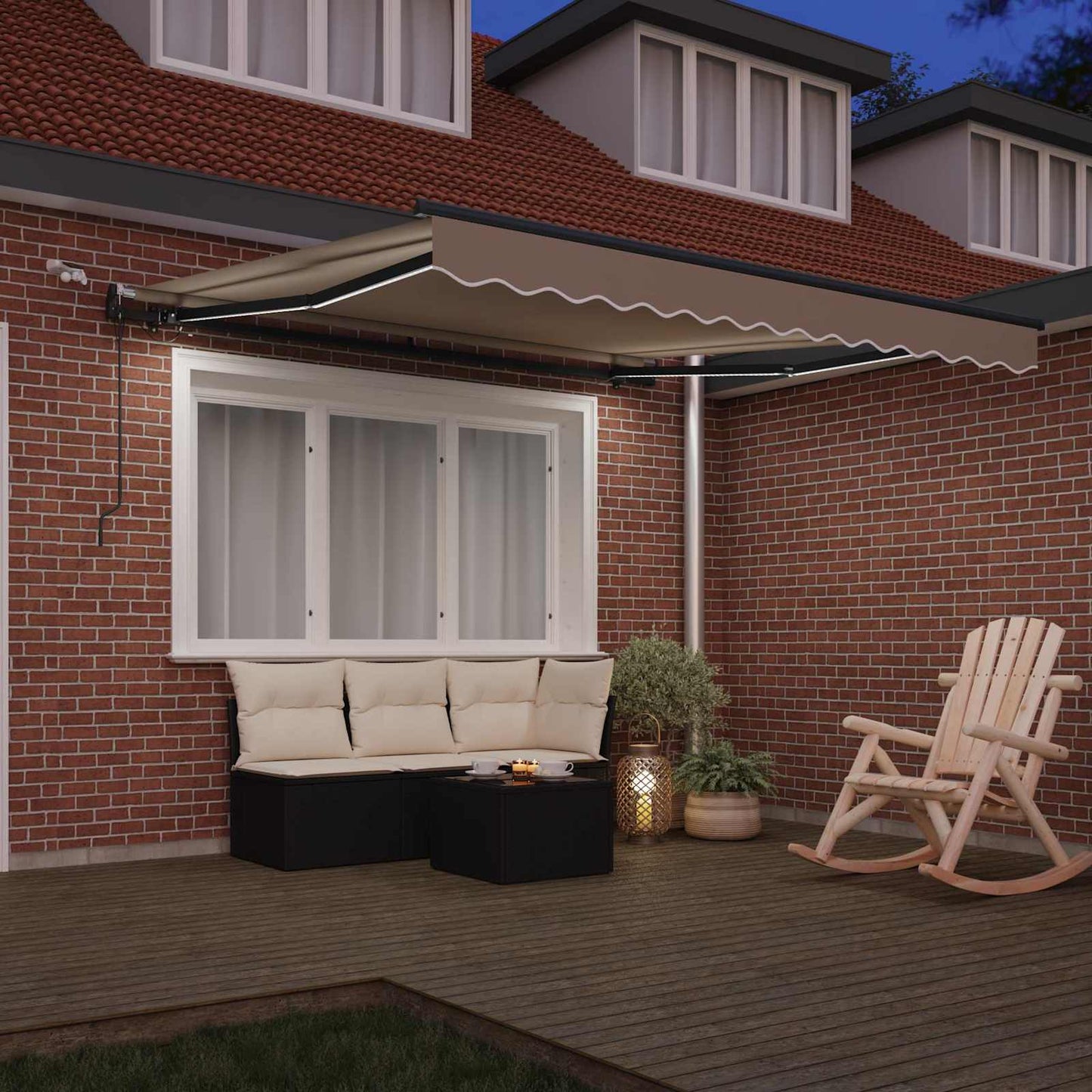 Markisenstoff mit Beige 350 x 250 cm Polyester
