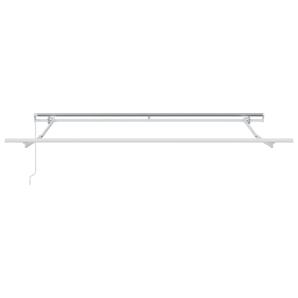 Einziehbare Markise Weiß 350 x 250 cm Polyester und Aluminium