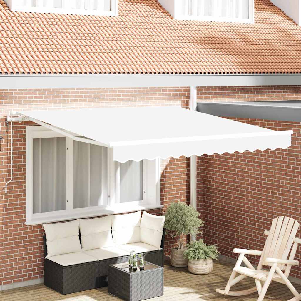 Elektrische ausziehbare Markise Weiß 350 x 250 cm