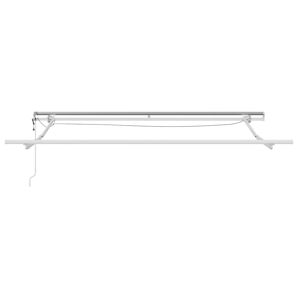 Einziehbare Markise Weiß 350 x 250 cm Polyester und Metall