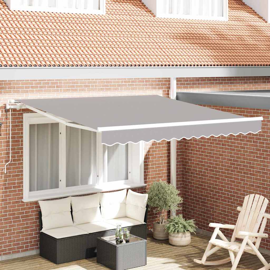 Elektrische ausziehbare Markise Hellgrau 350 x 250 cm