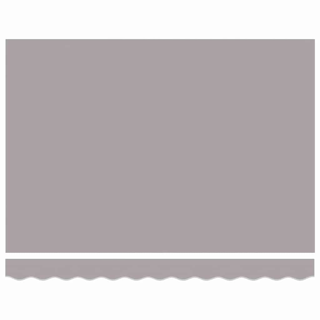 Einziehbare Markise Hellgrau 350 x 250 cm Polyester und Metall