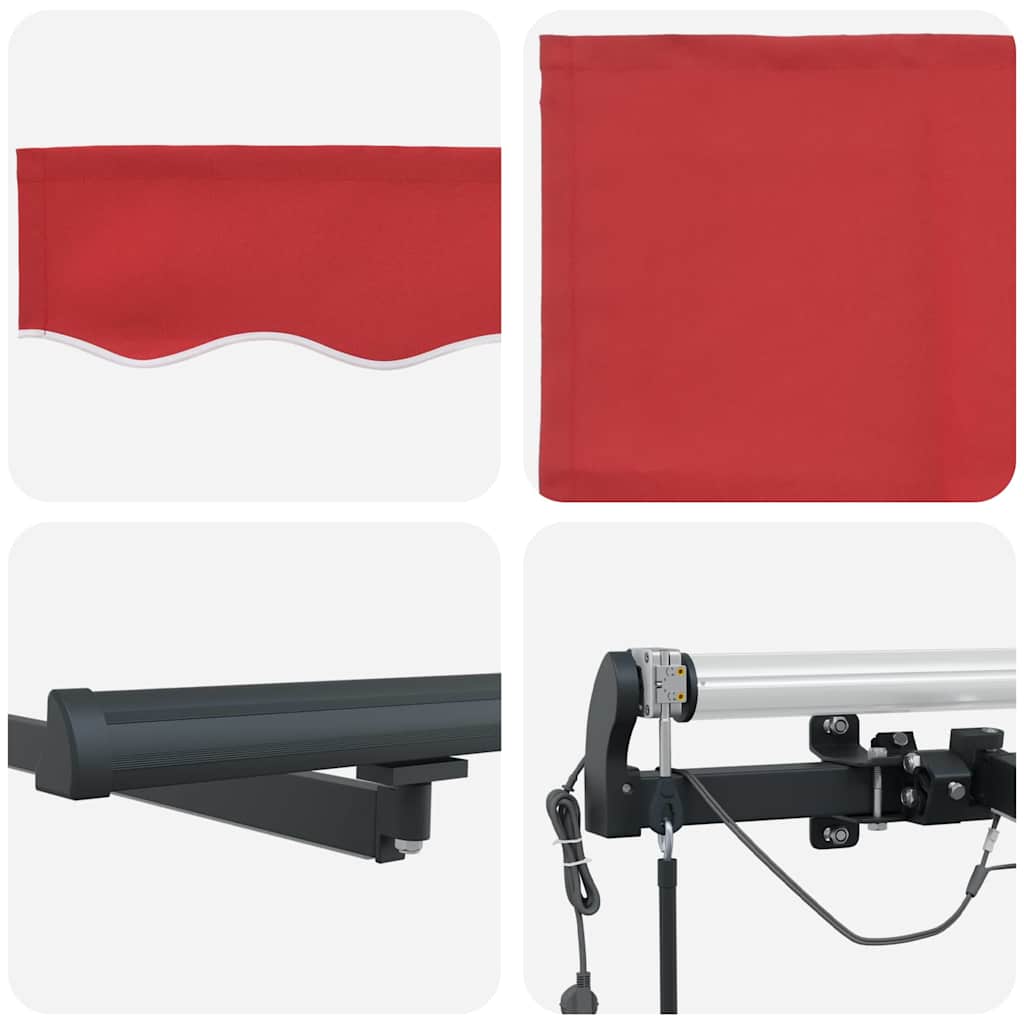 Markisenstoff mit Rot 350 x 250 cm Polyester