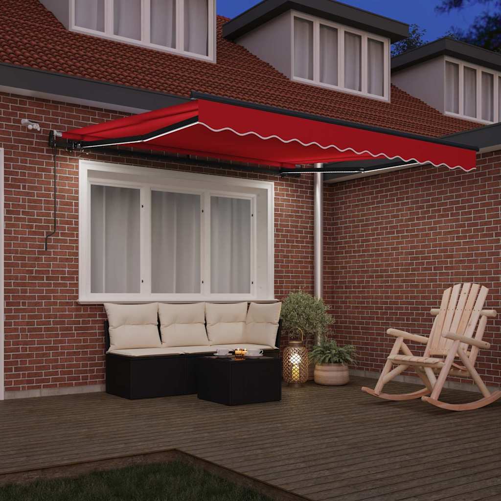 Markisenstoff mit Rot 350 x 250 cm Polyester
