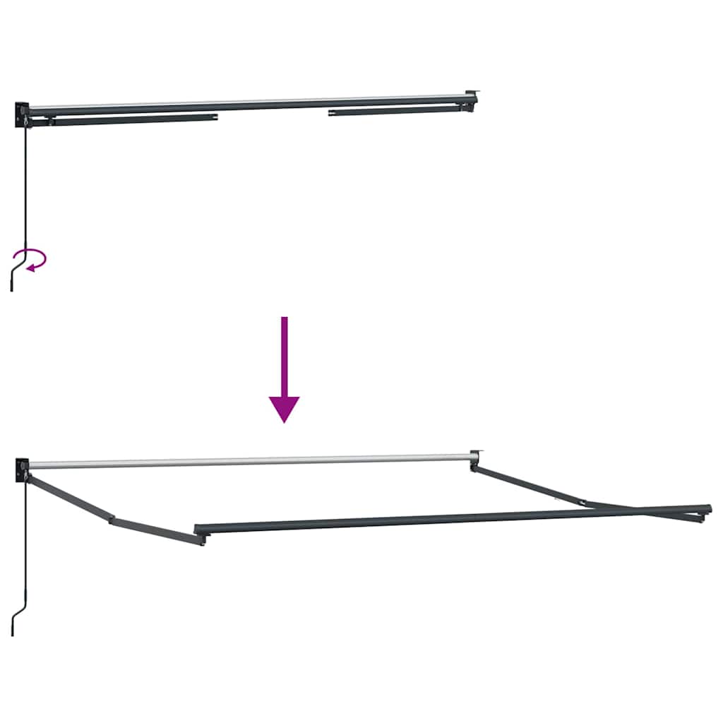 Einziehbare Markise Mehrfarbig 350 x 250 cm