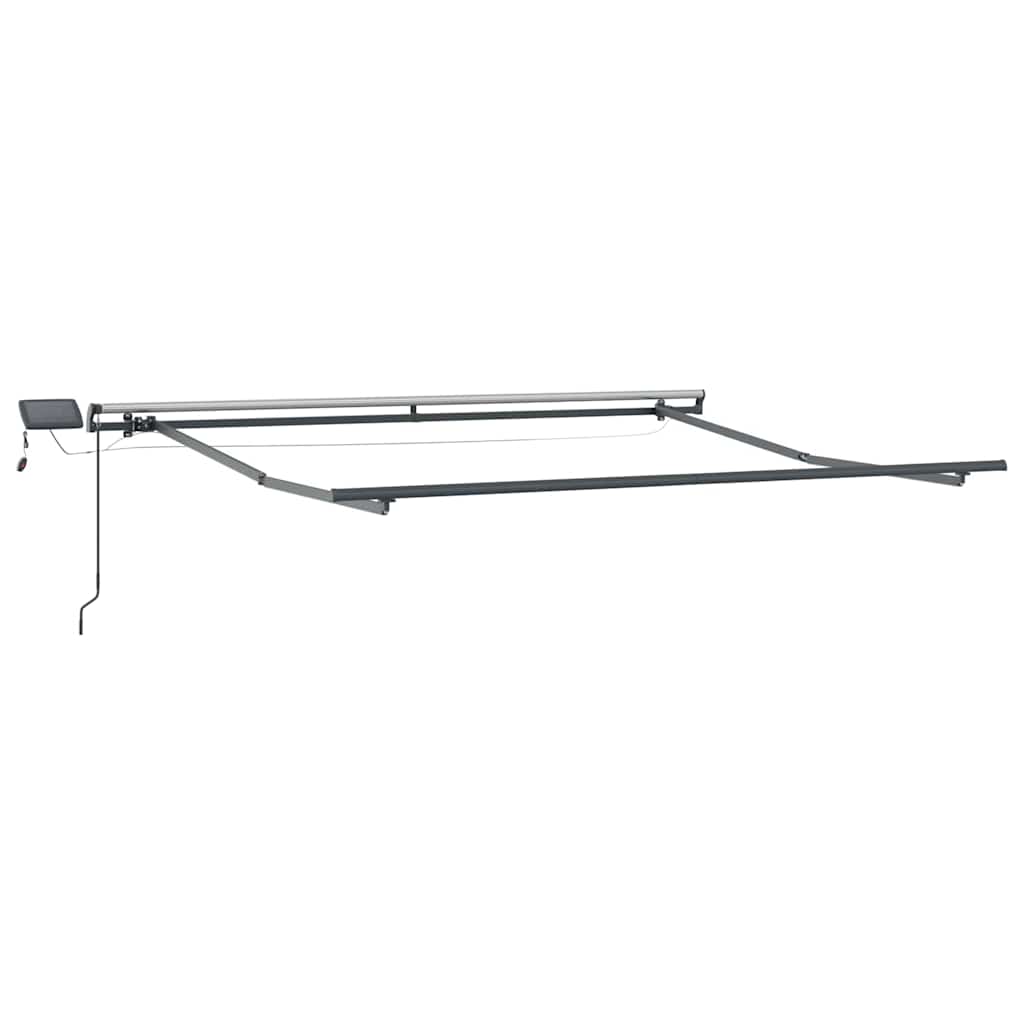 Einziehbare Markise Grün und Weiß 350 x 250 cm Stoff