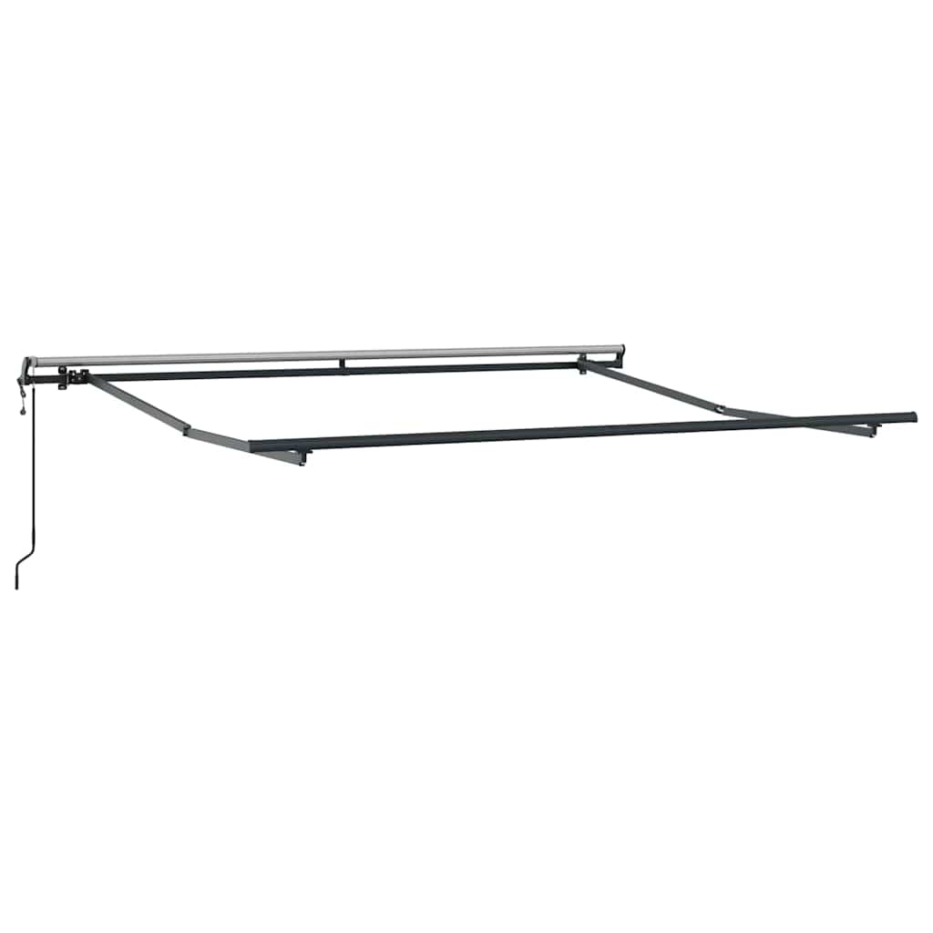 Einziehbare Markise Grün und Weiß 350 x 250 cm