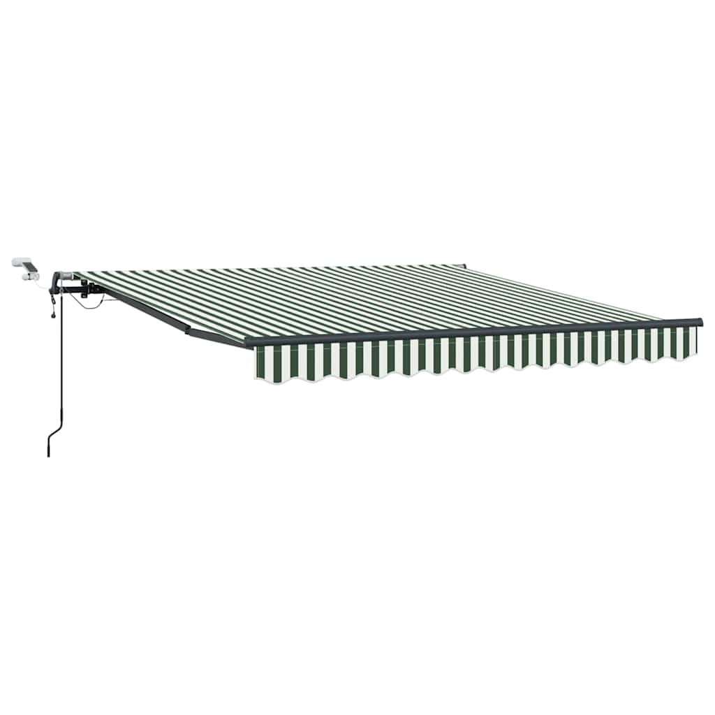 Markisenstoff mit Grün und Weiß 350 x 250 cm Polyester