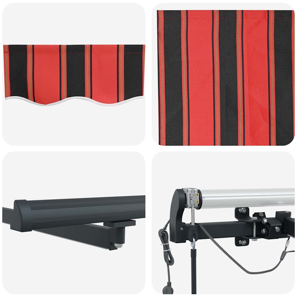 Markisenstoff mit Orange und Braun 400 x 300 cm Polyester