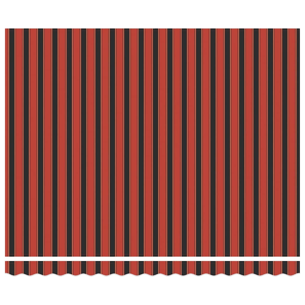 Einziehbare Markise Rot und Schwarz 400 x 300 cm
