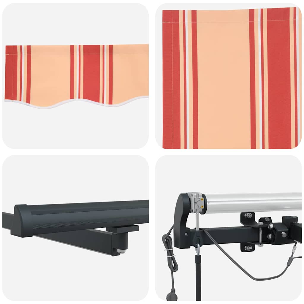 Markisenstoff mit Gelb und Orange 400 x 300 cm Polyester