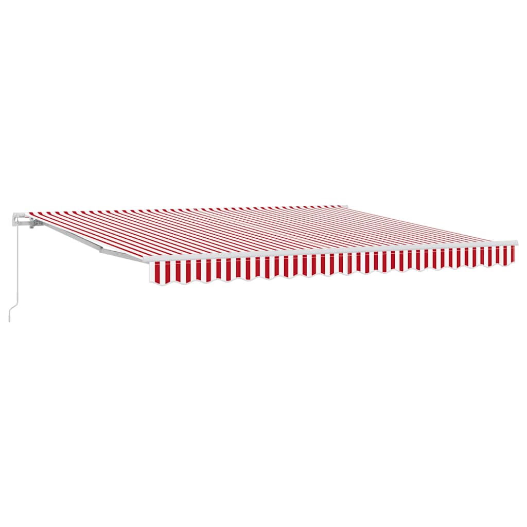Einziehbare Markise Rot und Weiß 400 x 300 cm