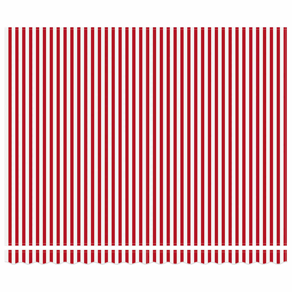 Einziehbare Markise Rot und Weiß 400 x 300 cm Stoff