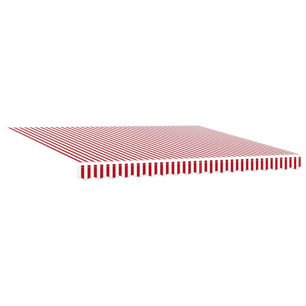 Markisenstoff mit Rot und Weiß 400 x 300 cm Polyester