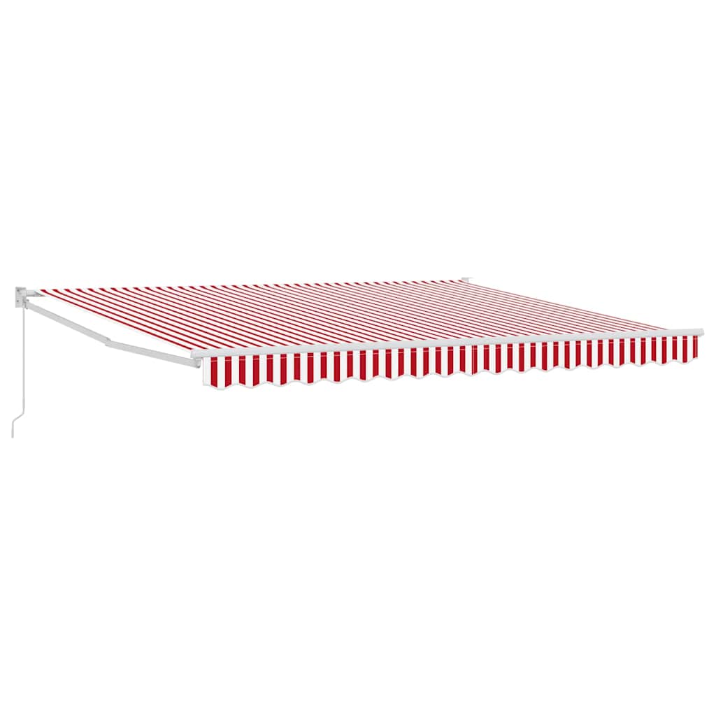 Einziehbare Markise Rot und Weiß 400 x 300 cm