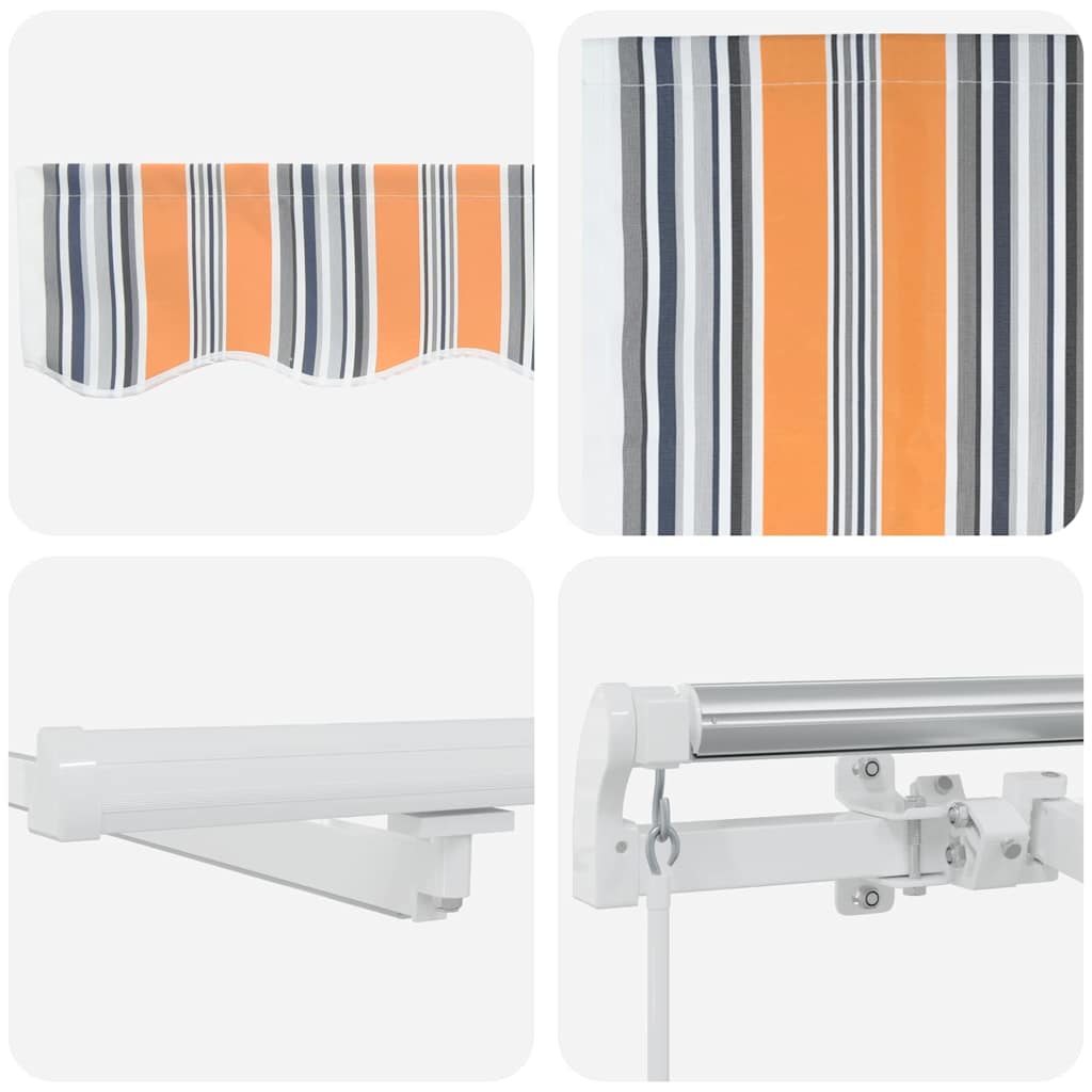 Einziehbare Markise mit Mehrfarbig 400 x 300 cm Stoff