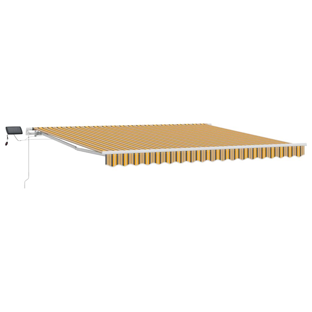 Einziehbare Markise Mehrfarbig 400 x 300 cm Stoff und Stahl