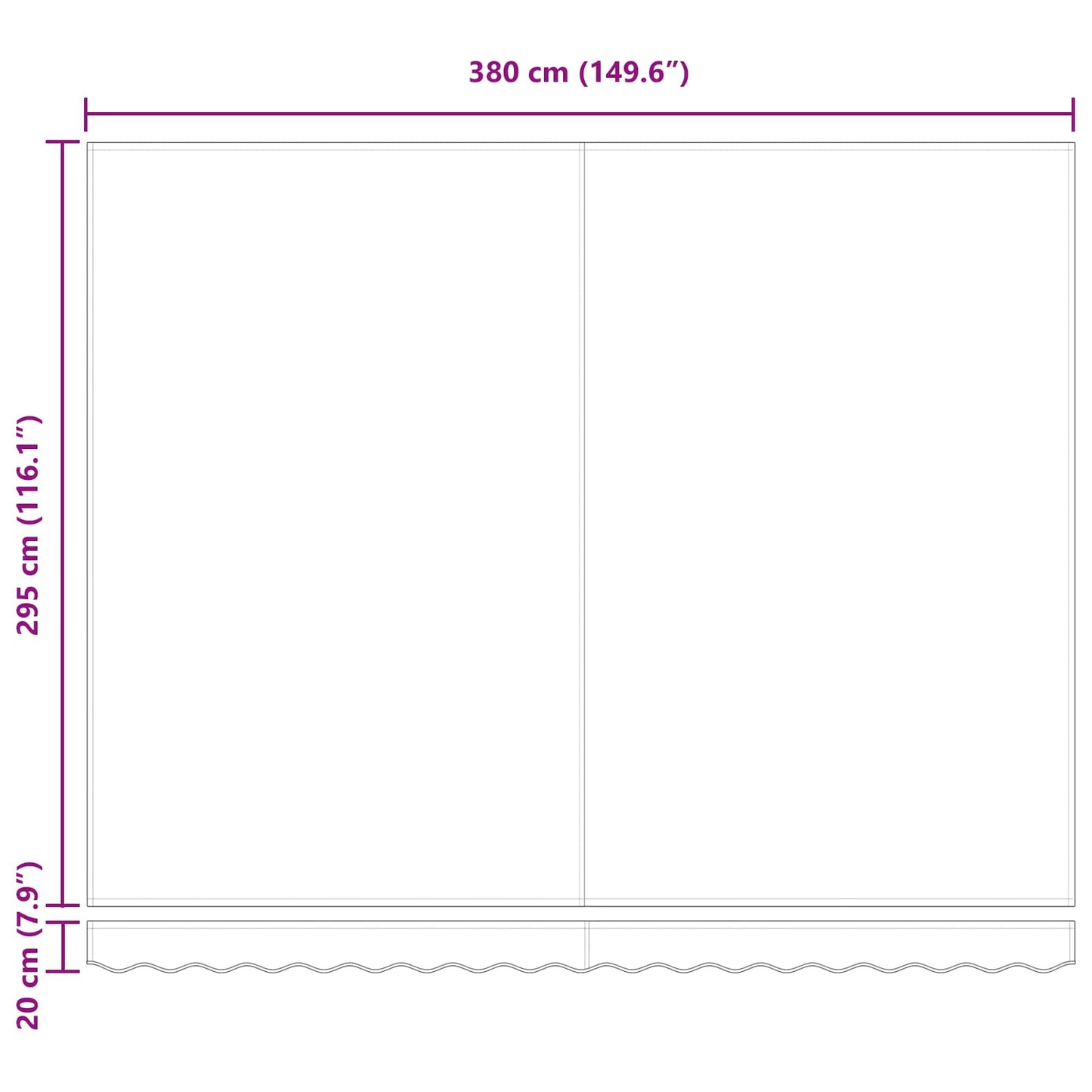 Markisenrahmen Gelb und Grau 400 x 300 cm