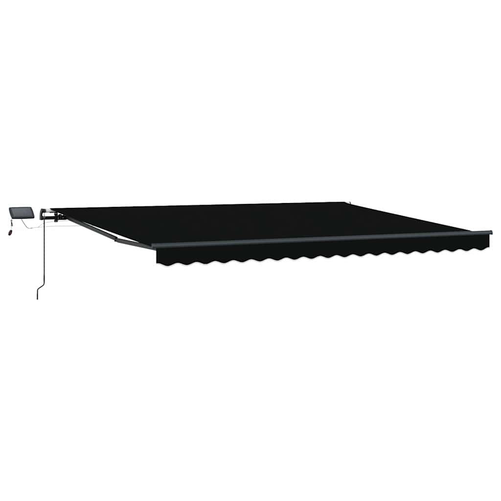 Einziehbare Markise Schwarz 400 x 300 cm Stoff
