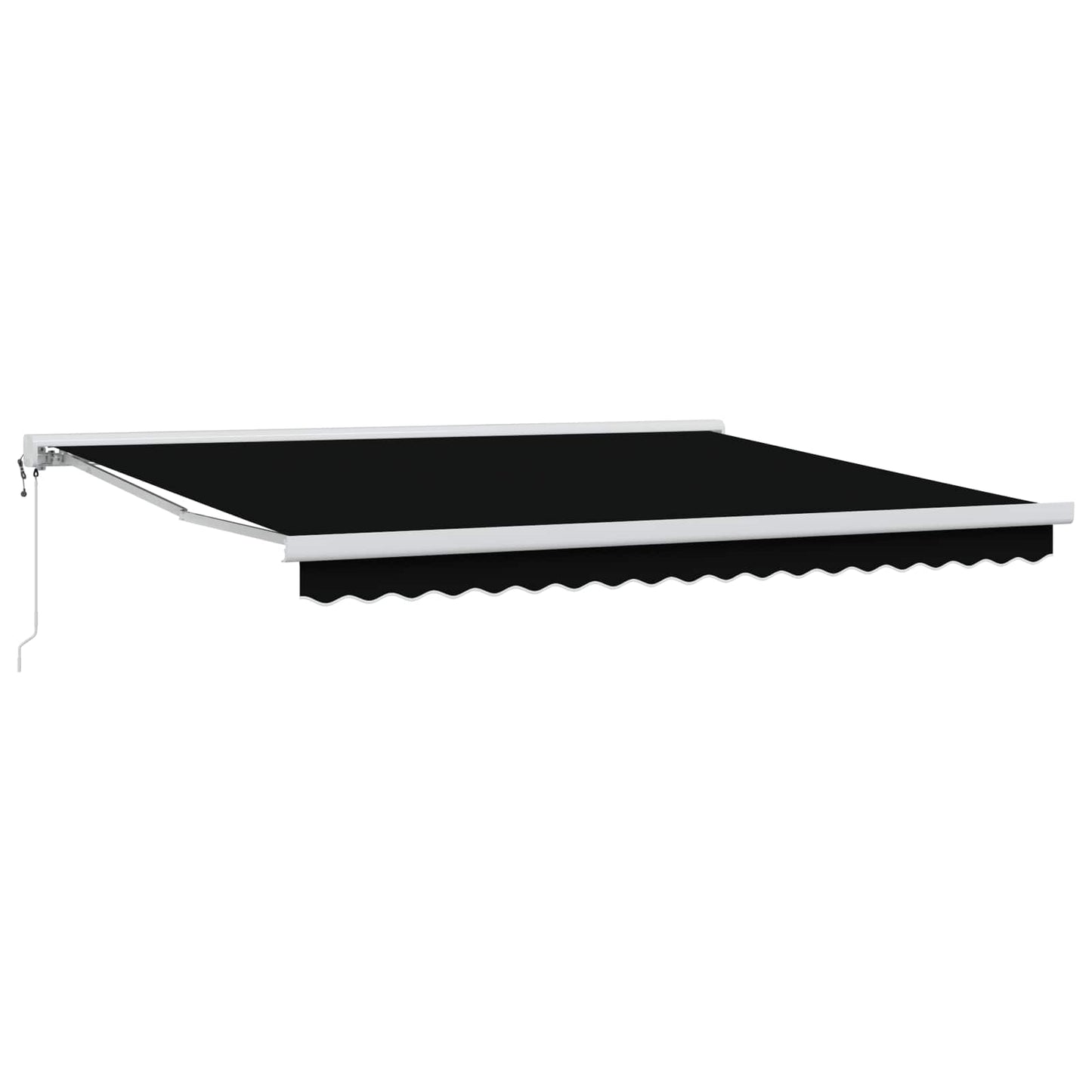 Einziehbare Markise Schwarz 400 x 300 cm Stoff und Metall