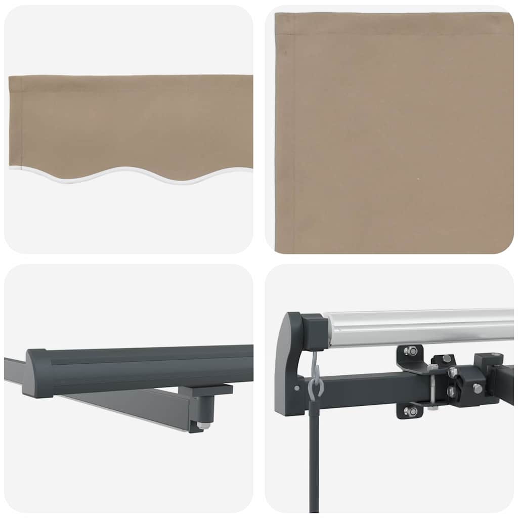 Einziehbare Markise Beige 400 x 300 cm Stoff