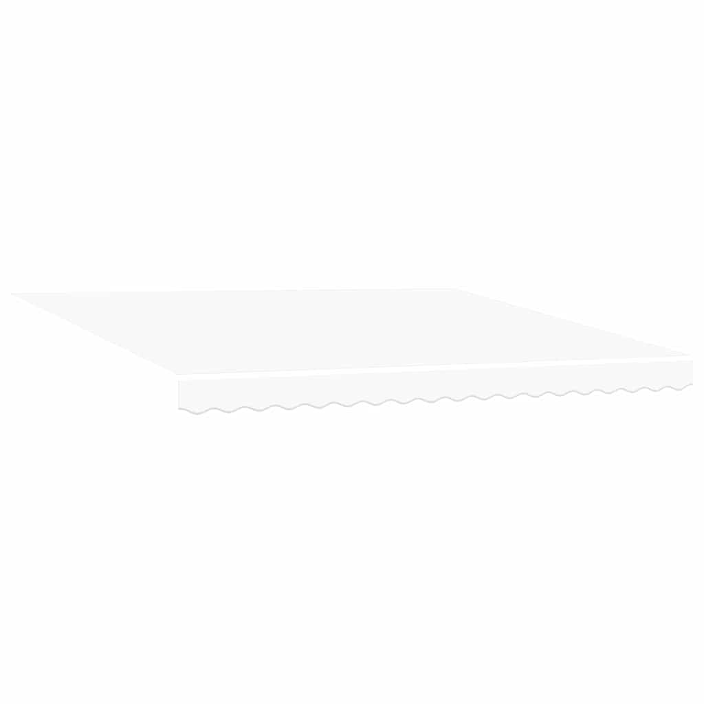 Einziehbare Markise Weiß 400 x 300 cm Stoff und Aluminium