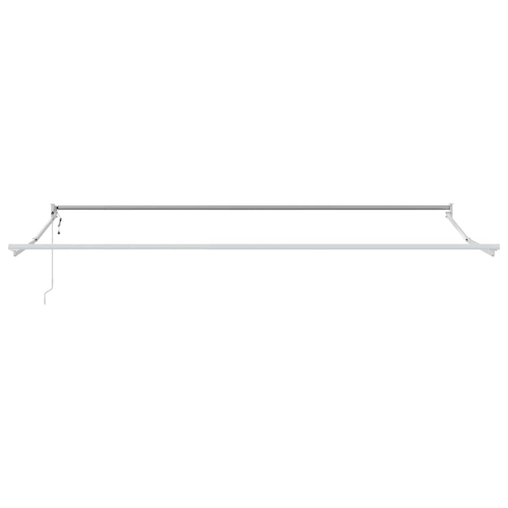 Einziehbare Markise Weiß 400 x 300 cm Polyester und Aluminium