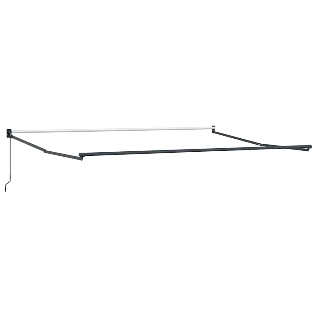 Einziehbare Markise Weiß 400 x 300 cm Polyester und Aluminium