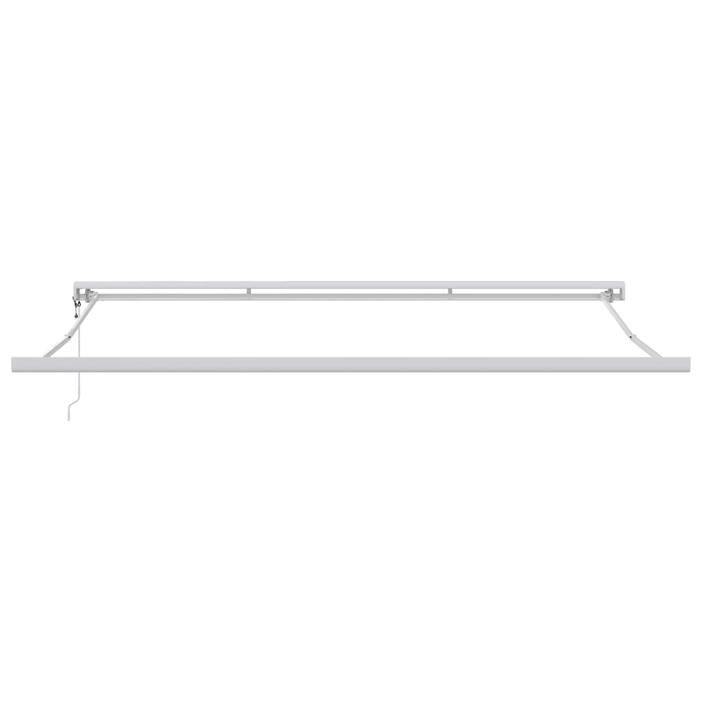 Einziehbare Markise Weiß 400 x 300 cm Stoff und Metall