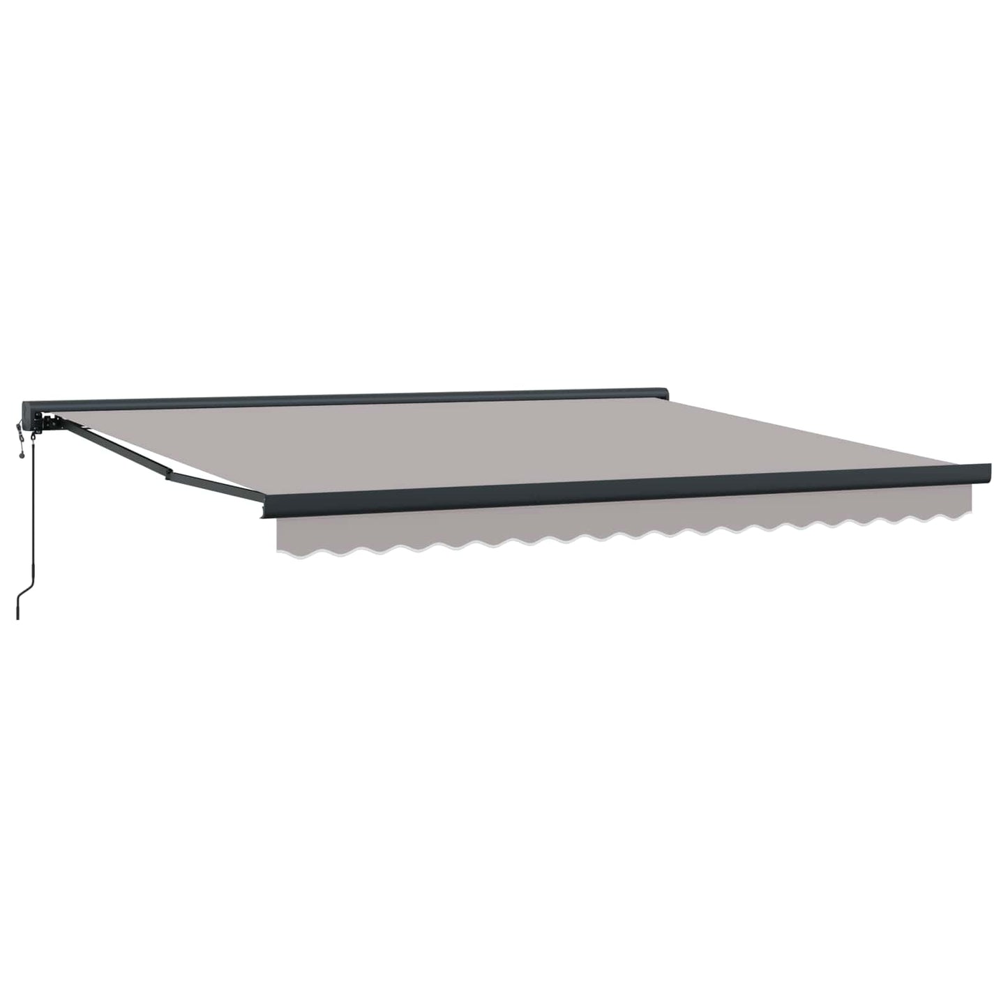 Markise Hellgrau 400 x 300 cm Polyester und Aluminium