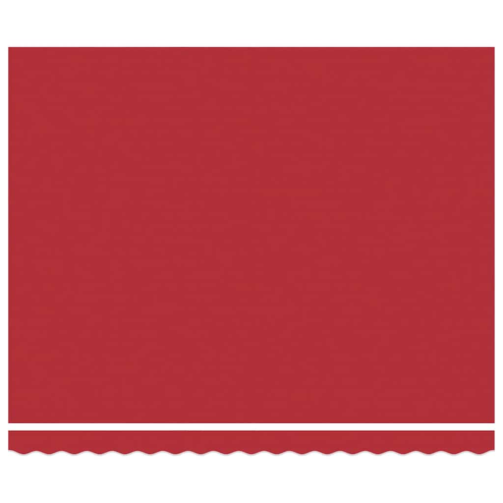 Einziehbare Markise mit LED-Lichtleisten Rot 400 x 300 cm Stoff
