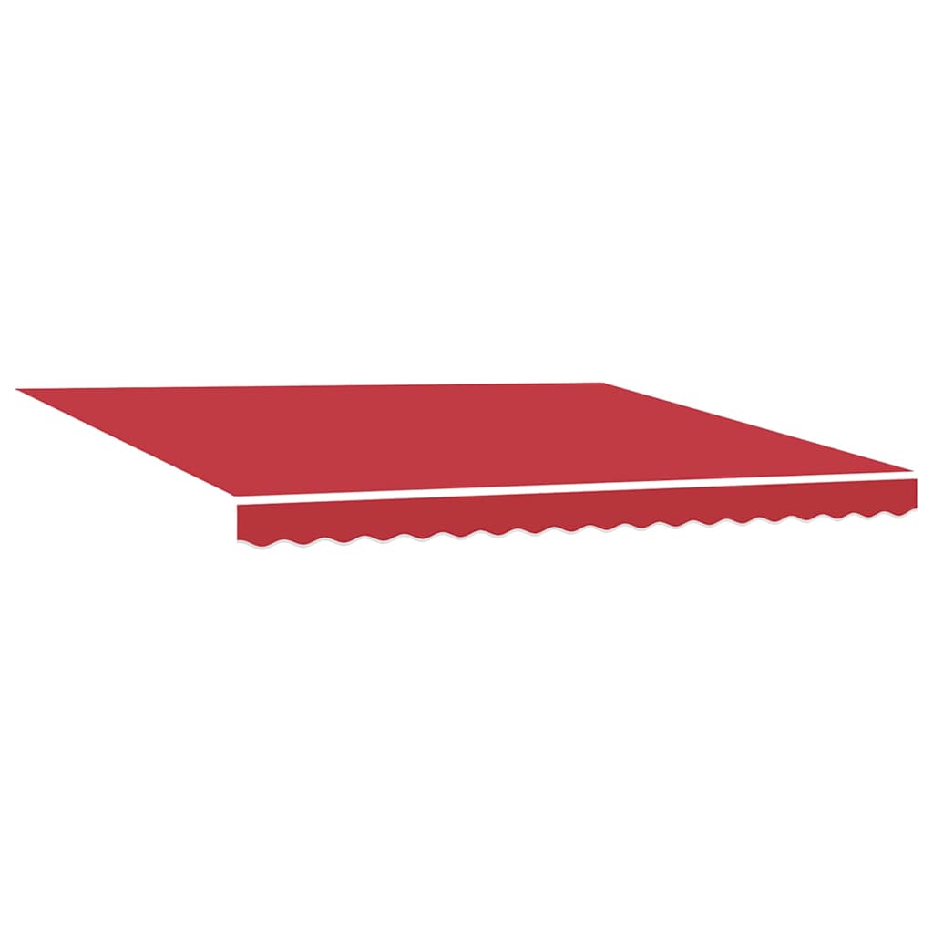 Einziehbare Markise Rot 400 x 300 cm Polyester und Aluminium