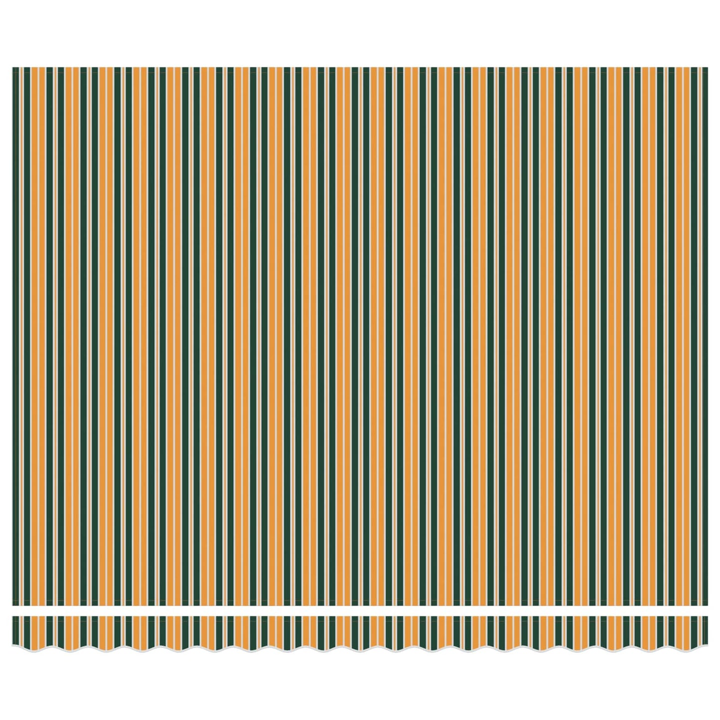 Elektrische ausziehbare Markise Grün und Gelb 400 x 300 cm