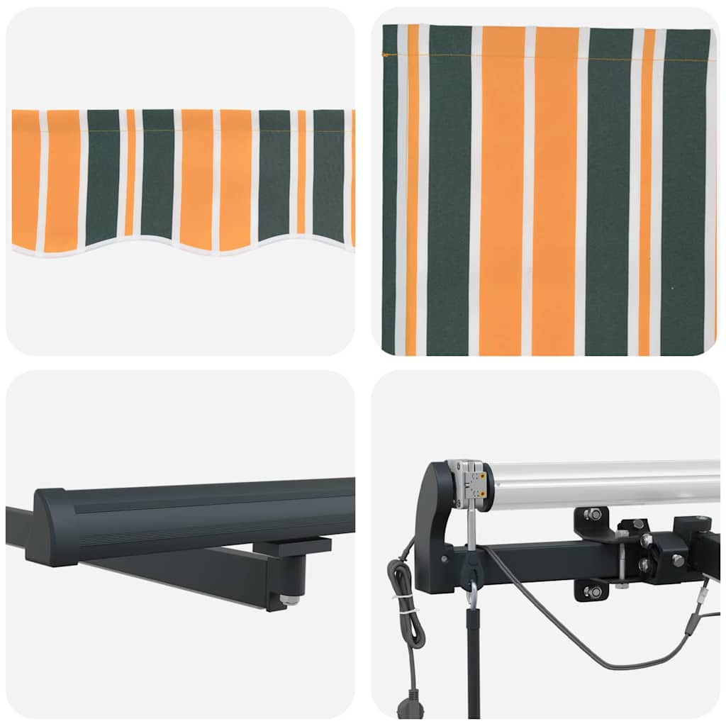 Markisenstoff mit Grün und Gelb 400 x 300 cm Polyester